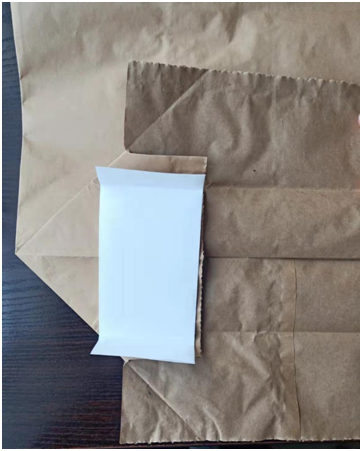 Paste the folded paper